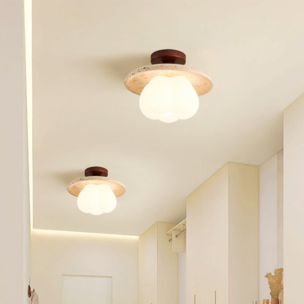 LED Yellow Stone Small Ceiling Light - 图片 2