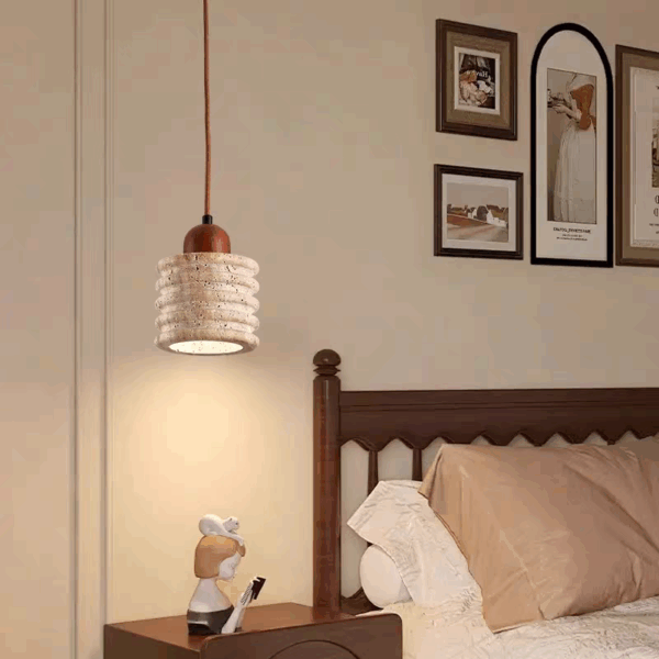 H14cm Natural Stone LED Pendant Lamp - 图片 2