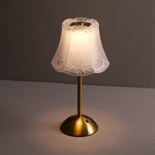 H32cm USB Pink Rose Table Light - 图片 2
