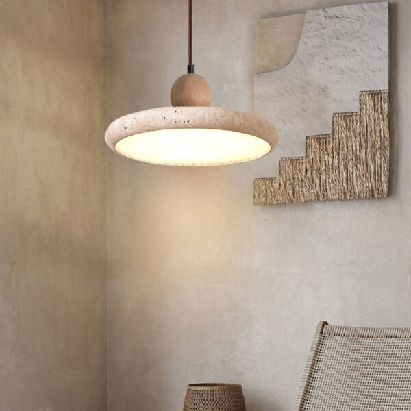D30cm Wabi Sabi Stone LED Pendant Lamp - 图片 2
