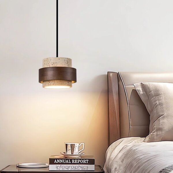D17cm Yellow Stone LED Pendant Lamp - 图片 2