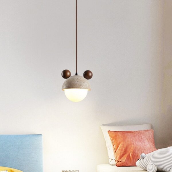 G9 LED Yellow Travertine Pendant Light - 图片 2