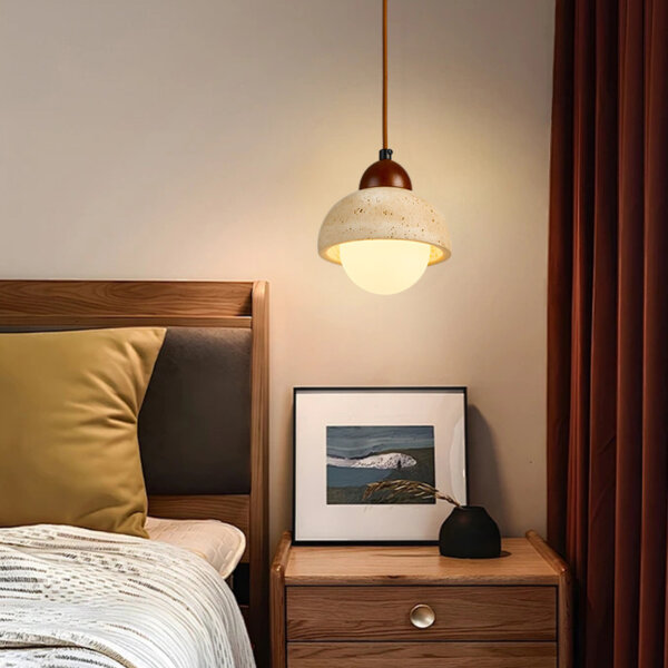D15cm Ball Stone LED Pendant Light - 图片 2
