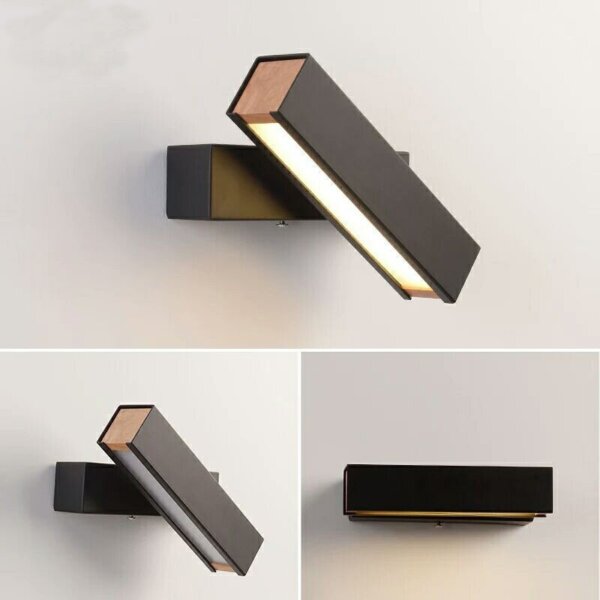 Wooden Rotatable Reading Wall Light - 图片 2