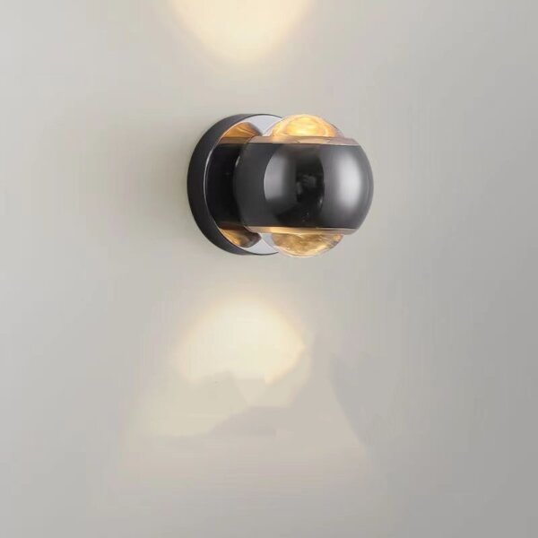 D10cm Rotated Iron Acrylic Wall Lamp - 图片 3