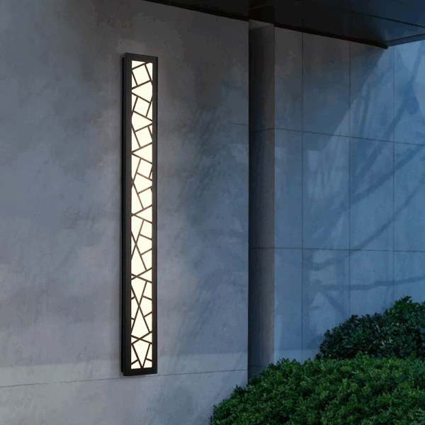 Iron Acrylic Black LED Wall Lamp - 图片 2