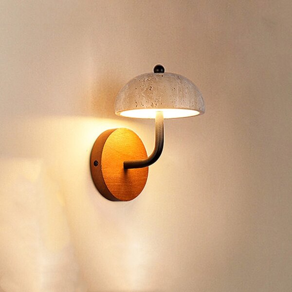 D12cm Umbrella Stone LED Wall Lamp - 图片 2