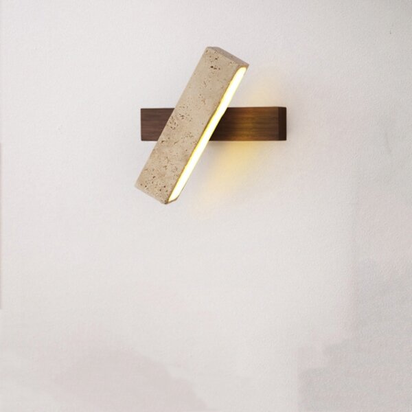 L20cm Cuboid Stone Reading LED Wall Light - 图片 2