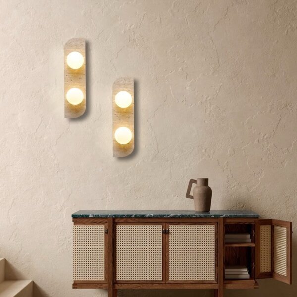 1/2/3 Heads Natural Stone Wall Lamp - 图片 2