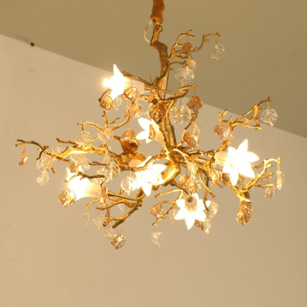 D50CM Glass Flower Tree Chandelier - 图片 2