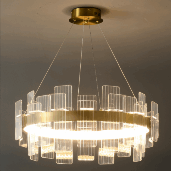 D100CM Ring Rectangular Acrylic Pendant Lamp