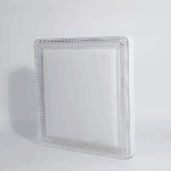 H4cm Round Rectangular Plastic Ceiling Light - 图片 3