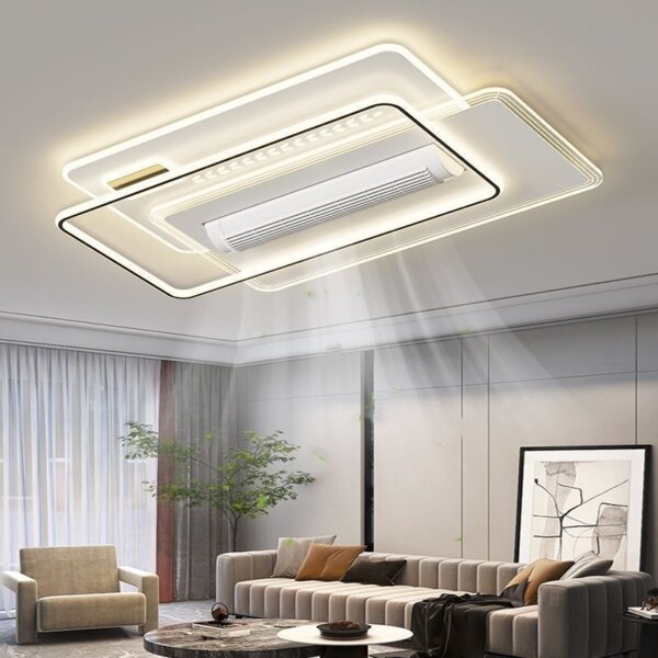 Large Wind Quiet Bladeless Ceiling Fan Lamp - 图片 2