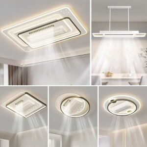 50/120W Bladeless Ceiling Fan Light