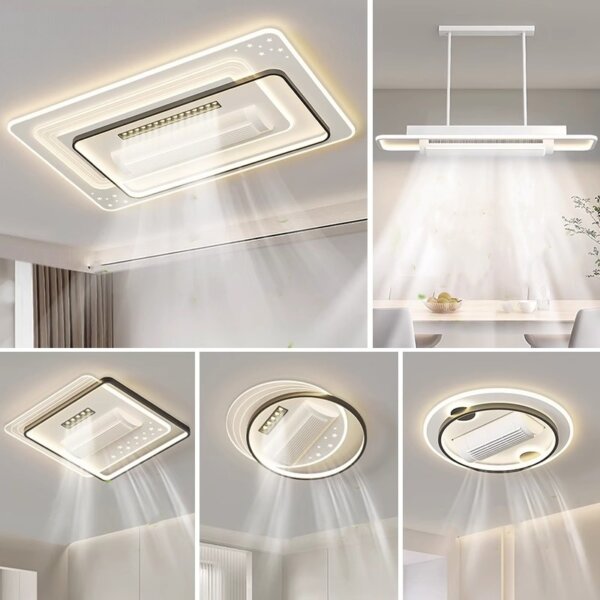 50/120W Bladeless Ceiling Fan Light