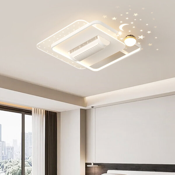 W68CM Bladeless Silent Ceiling Fan Lamp - 图片 2