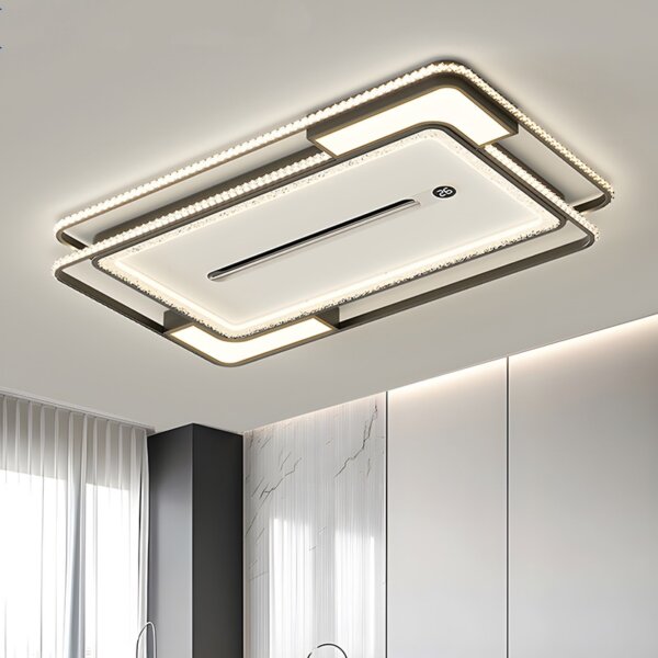 W70cm Iron Acrylic Ceiling Fan Light - 图片 2