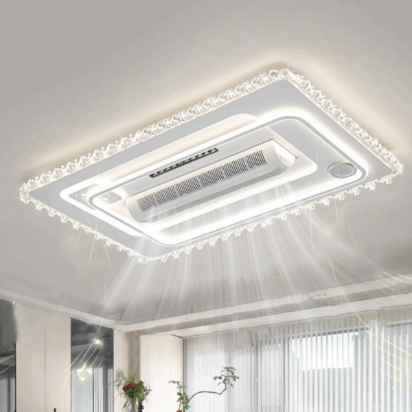 Mute Home Vaneless Ceiling Fan Light - 图片 2