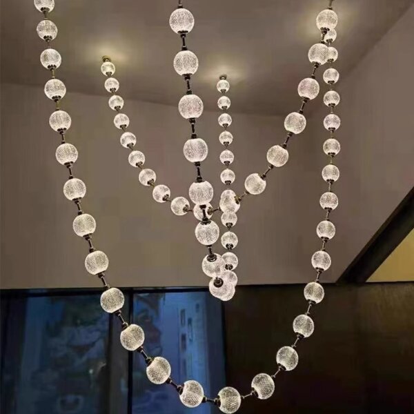 Custom Transparent Acrylic Big Pendant Light - 图片 2