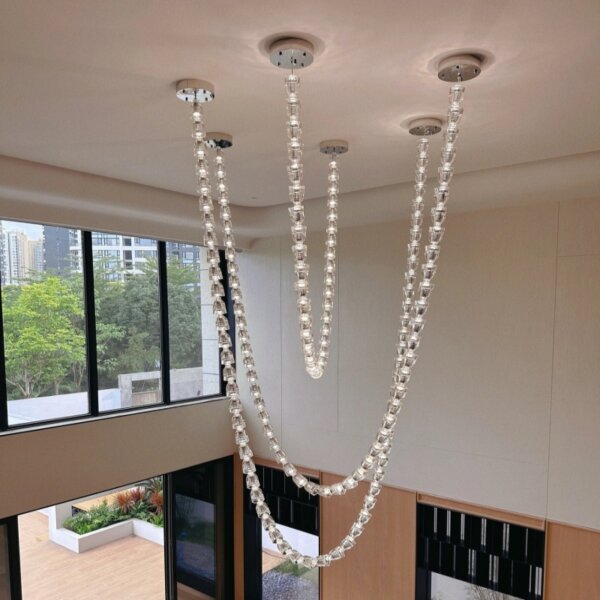 Metal Acrylic Linear Pendant Light - 图片 2
