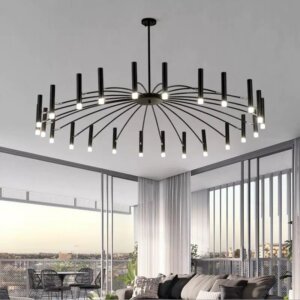 G9 Iron Large Black White Pendant Light