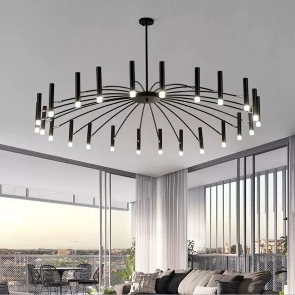 G9 Iron Large Black White Pendant Light