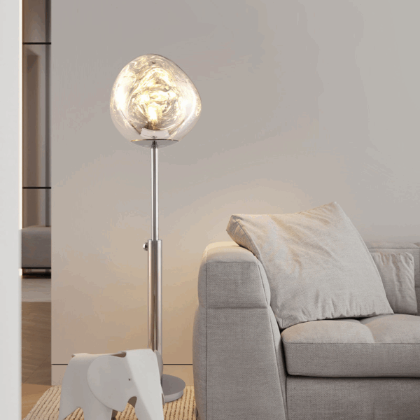 H145cm Metal PVC Lava LED Floor Lamp - 图片 2
