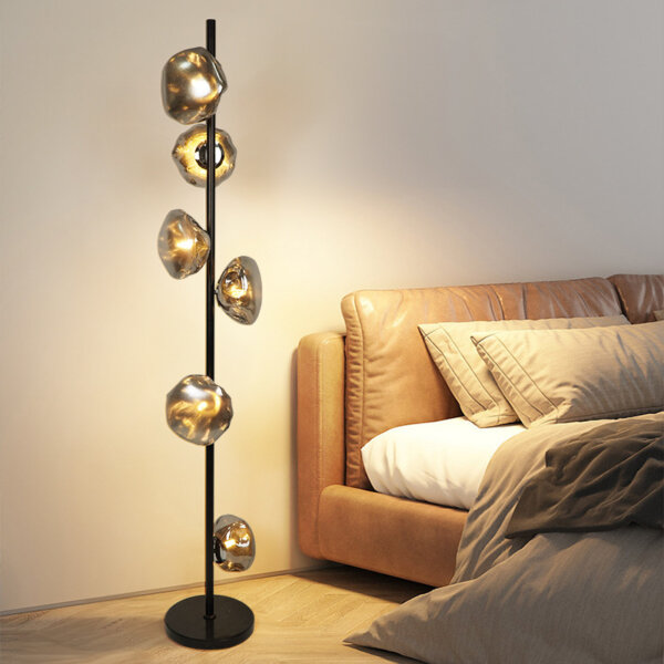 G9 3-6 Heads Metal Glass Floor Lamp - 图片 2