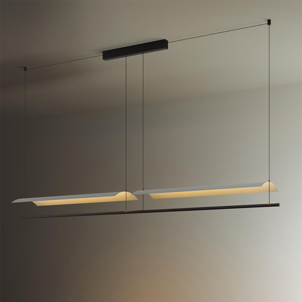 Linear Iron LED Pendant Lamp - 图片 2