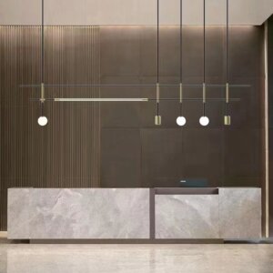 Iron Aluminum Long Pendant Light