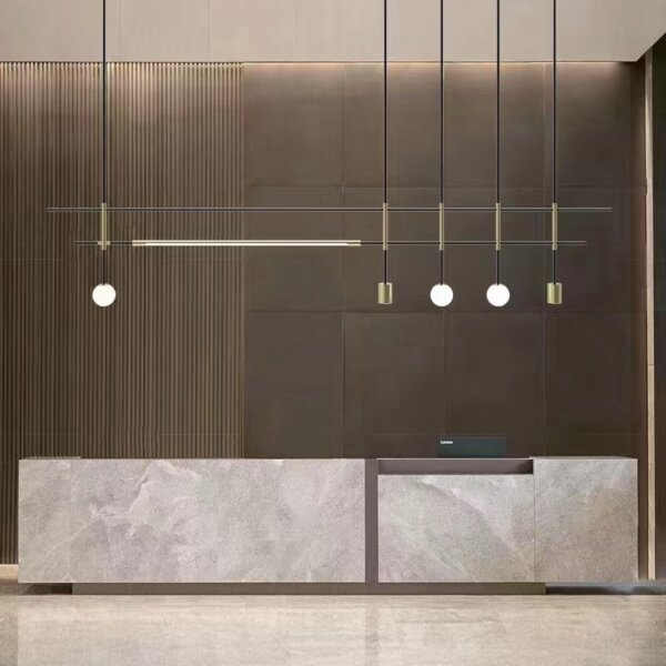 Iron Aluminum Long Pendant Light