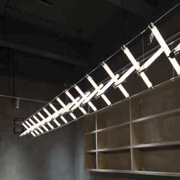 Sliver Gold Glass Tube Pendant Light - 图片 3