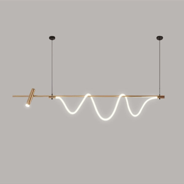 Linear Tube Silicone Pendant Lamp - 图片 2