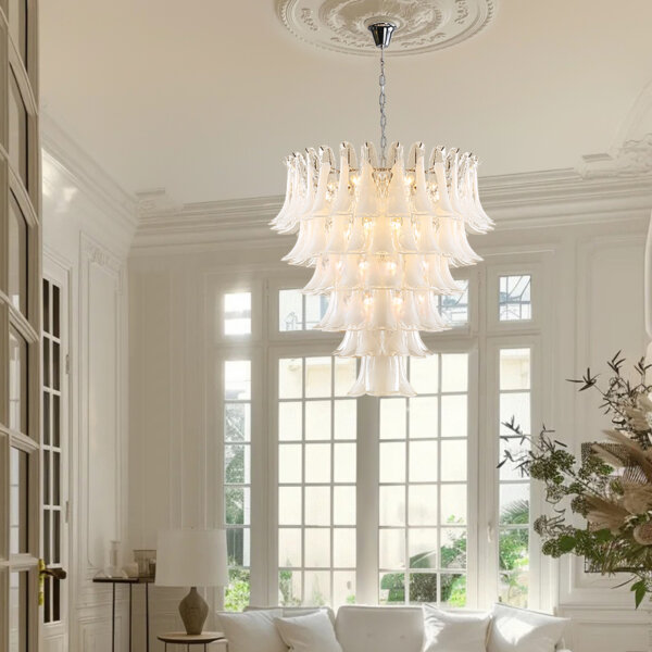 5-13 Heads White Glass Pendant Light - 图片 2