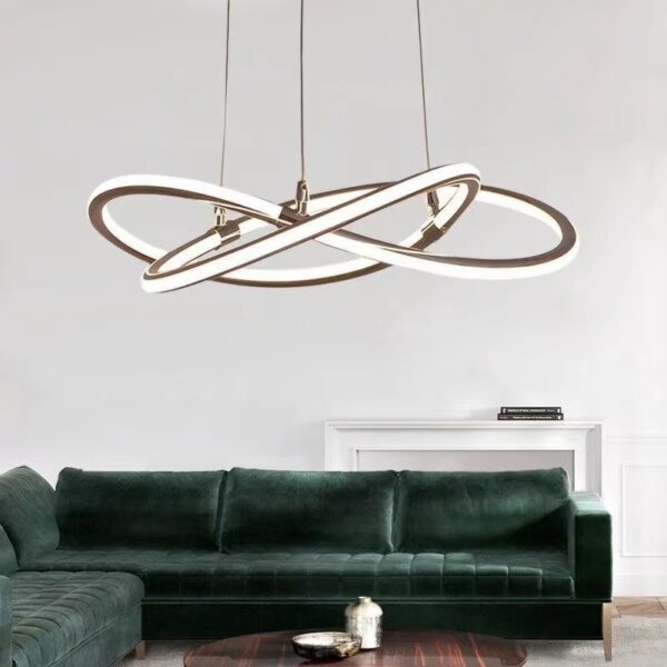 D100CM Four Leaf Clover Golden Pendant Lamp - 图片 3