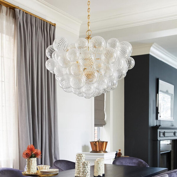 5-12 Heads Bubble Ball Glass Pendant Lamp - 图片 2