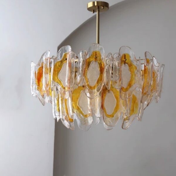 E14/E12 Amber Glass Pendant Lamp - 图片 3