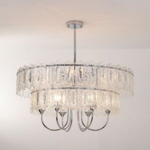 4-9 Heads Round Glass Pendant Lamp