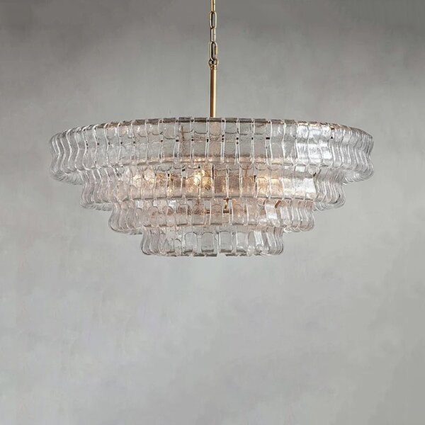 E14 Clear Smoke Grey Glass Pendant Light - 图片 2