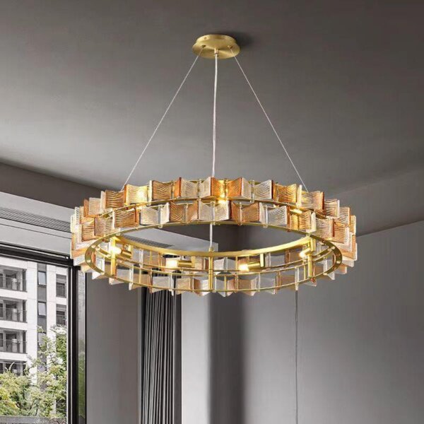E14 Amber Blue Clear Glass Pendant Lamp - 图片 2