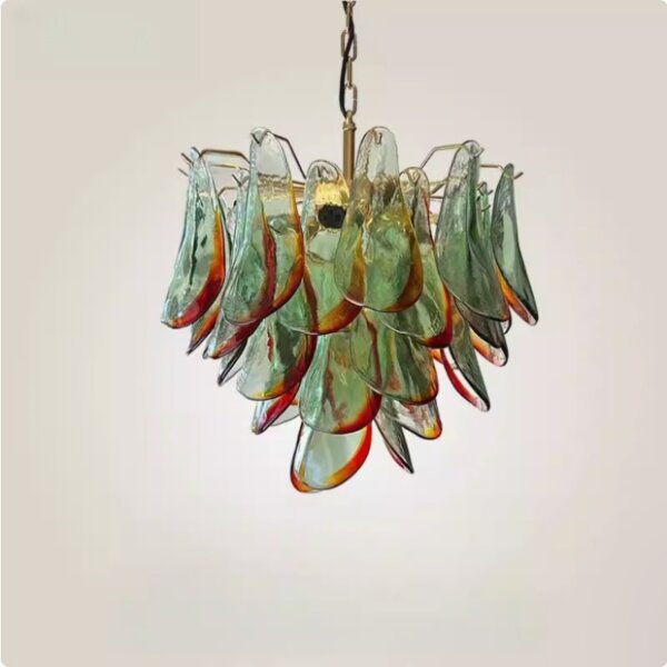E14 Copper Green Glass Pendant Light - 图片 2
