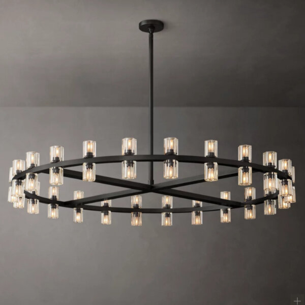 Copper Glass Single Layer Pendant Lamp - 图片 2