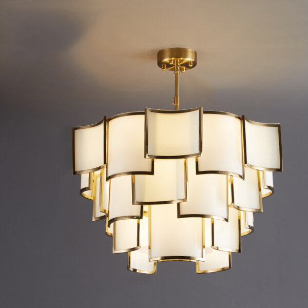 D60/80/100CM Gold Glass Pendant Lamp - 图片 2