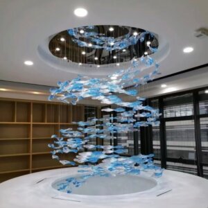 Duplex Luxury Fish Custom Glass Chandelier