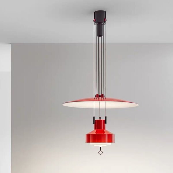 H80-200CM Black Green Red Hardware Pendant Lamp - 图片 2