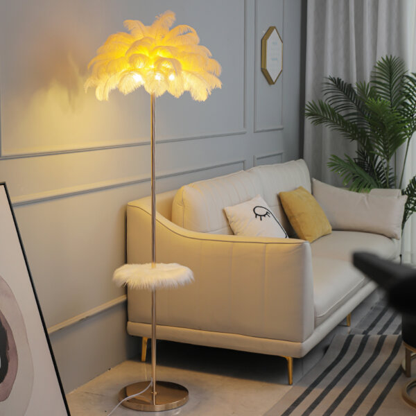 H150CM Iron Feather Floor Lamp - 图片 4