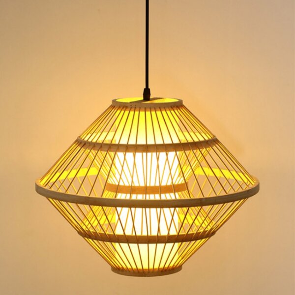 E26/E27 Farmhouse Wood Pendant Lamp - 图片 2