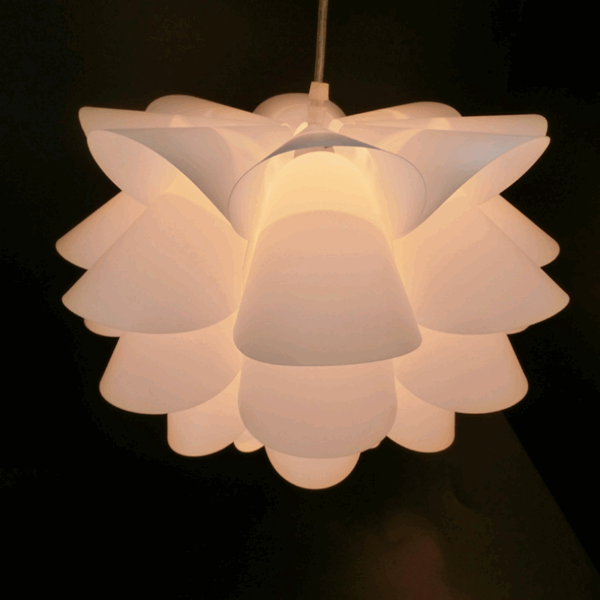 Iron Acrylic Lotus Pendant Light - 图片 3