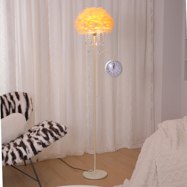 H165CM Colourful LED Hardware Feather Floor Light - 图片 4