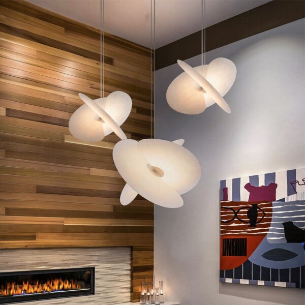 D60cm Leaves Silk Pendant Lamp - 图片 3